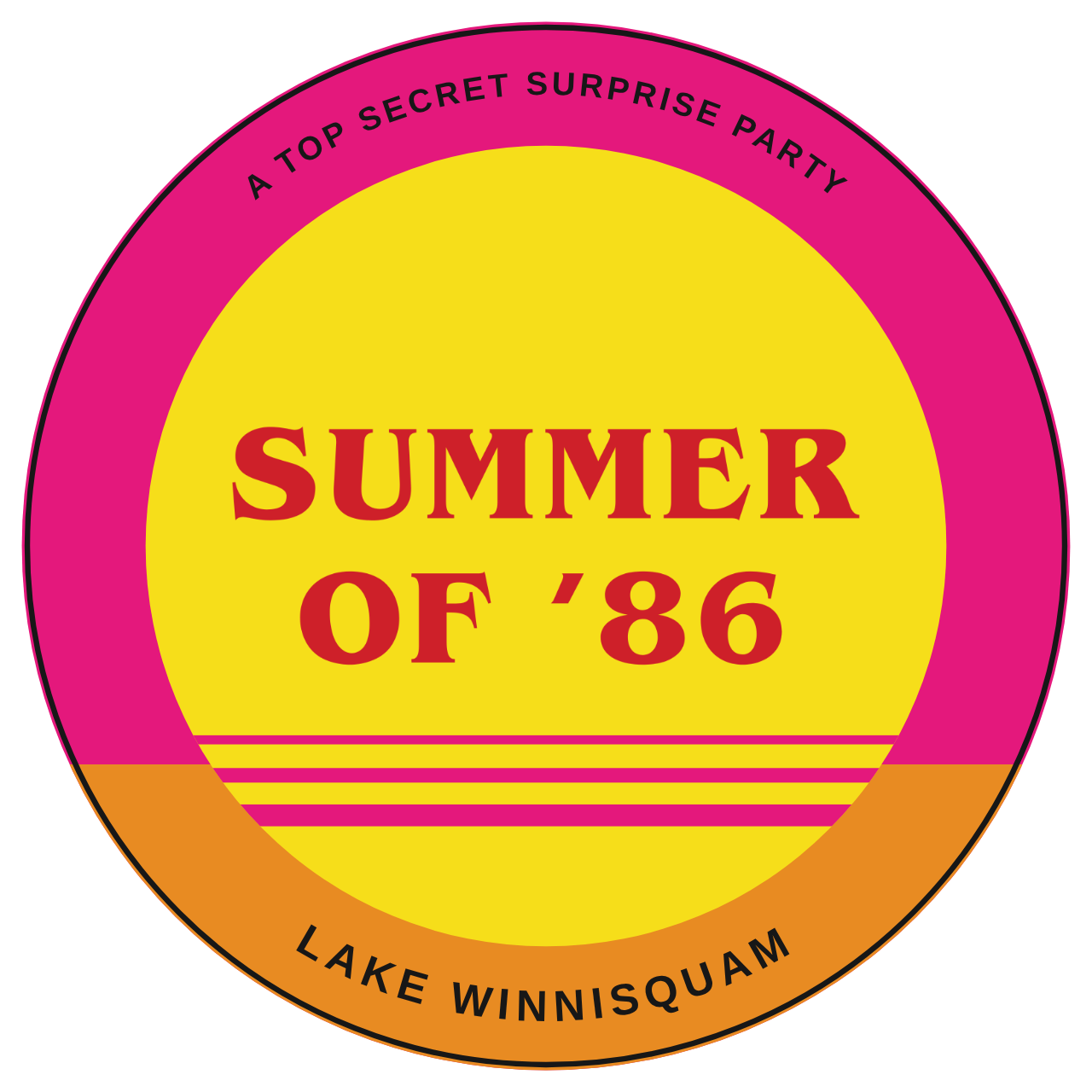 A top secret surprise party · Summer of ’86 · Lake Winnisquam